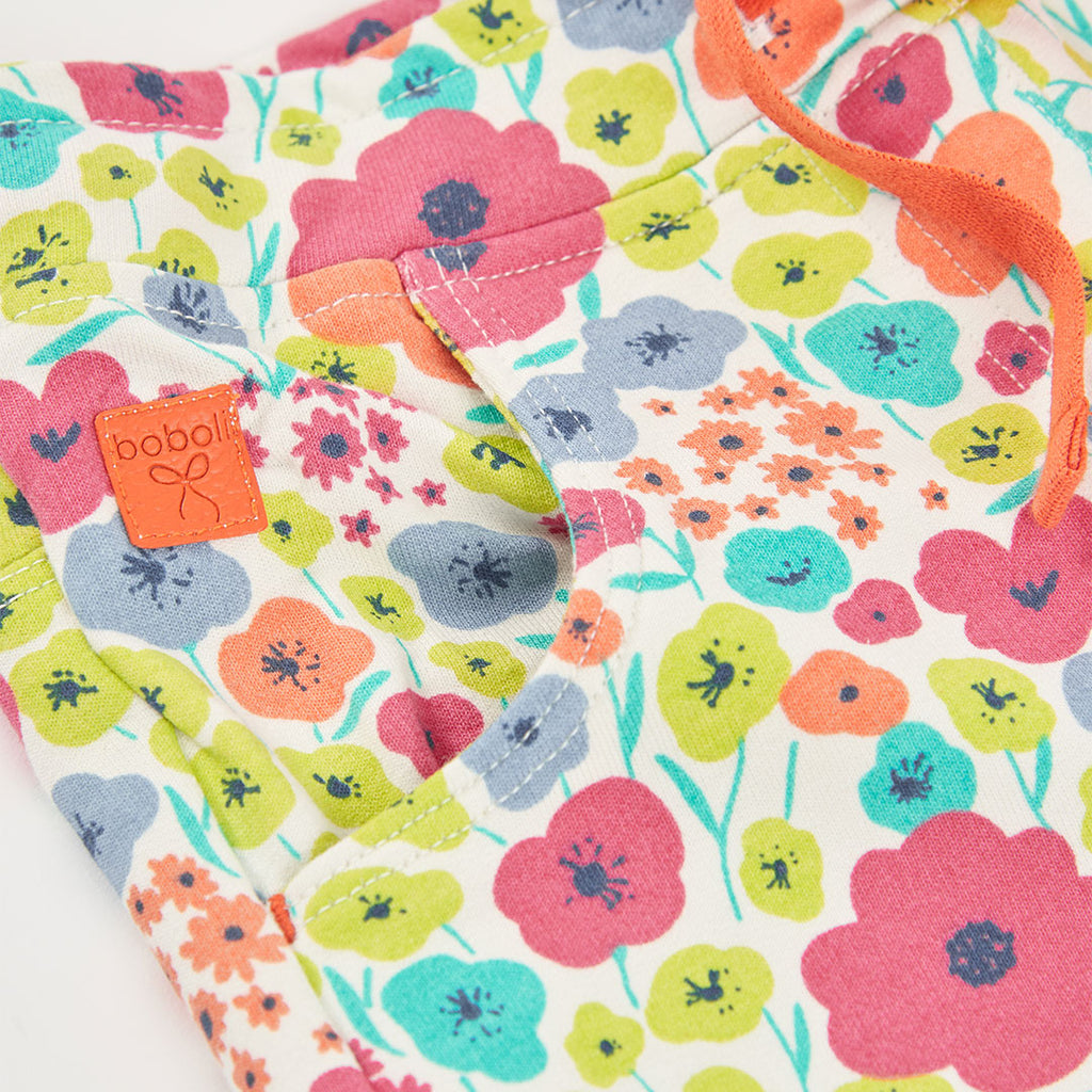 Short in Felpa Fiori per Ragazza Boboli