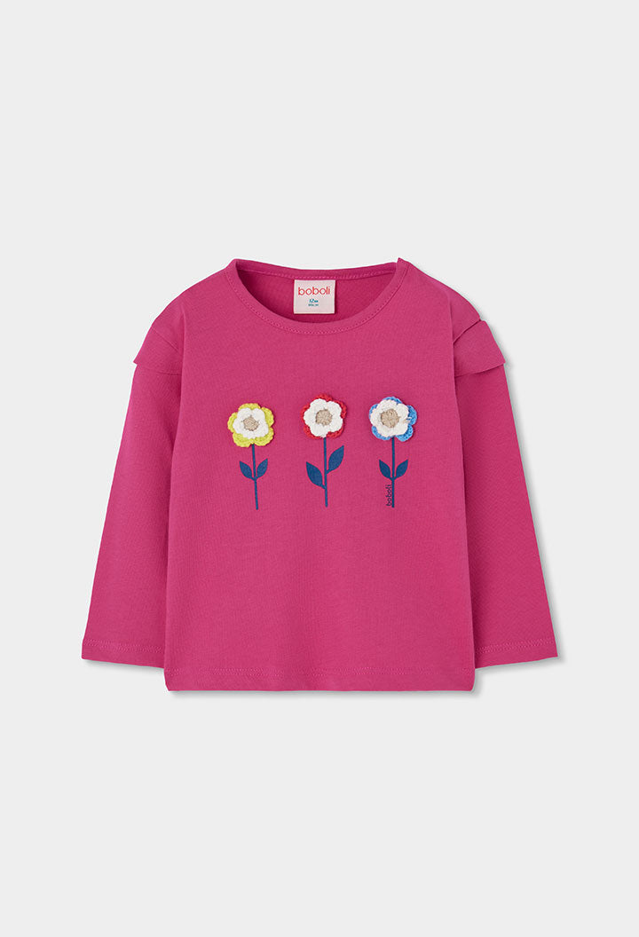 Maglietta Jersey Neonata Fucsia Boboli
