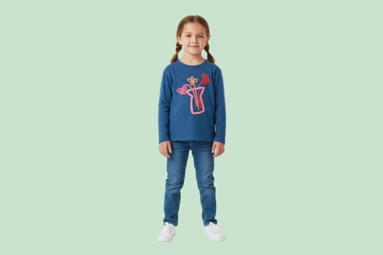 MAGLIETTA JERSEY MANICA LUNGA PER RAGAZZA -BCI