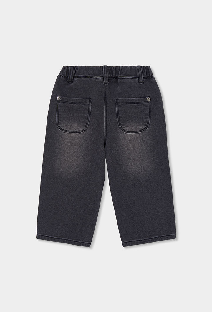 Pantaloni Denim Bambina Nero Boboli