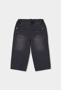 Pantaloni Denim Bambina Nero Boboli
