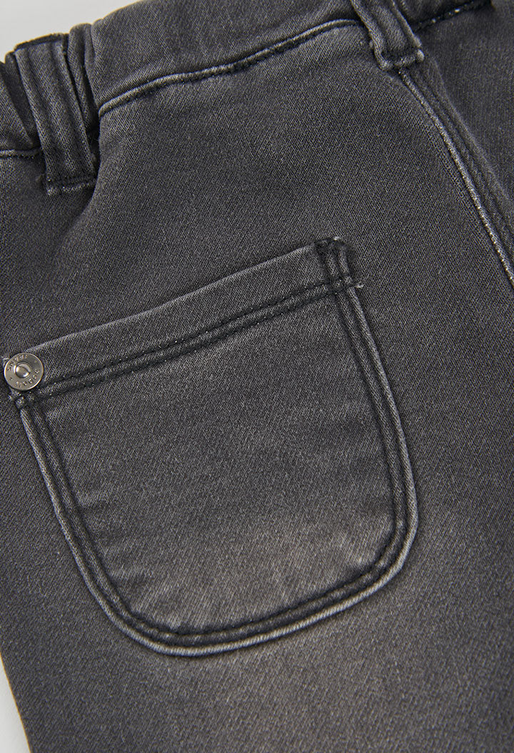 Pantaloni Denim Bambina Nero Boboli