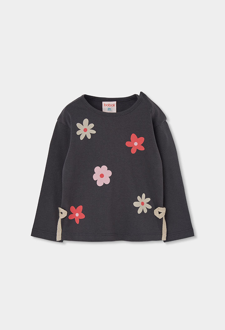 Maglietta Jersey Bambina Antracite Boboli