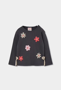 Maglietta Jersey Bambina Antracite Boboli