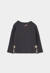 Maglietta Jersey Bambina Antracite Boboli