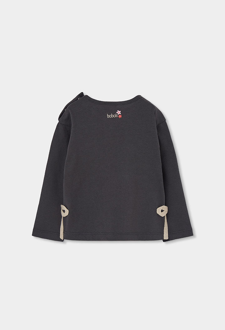 Maglietta Jersey Bambina Antracite Boboli