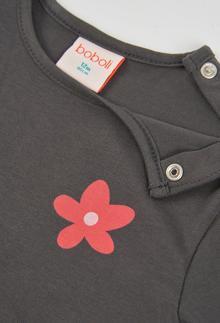 Maglietta Jersey Bambina Antracite Boboli