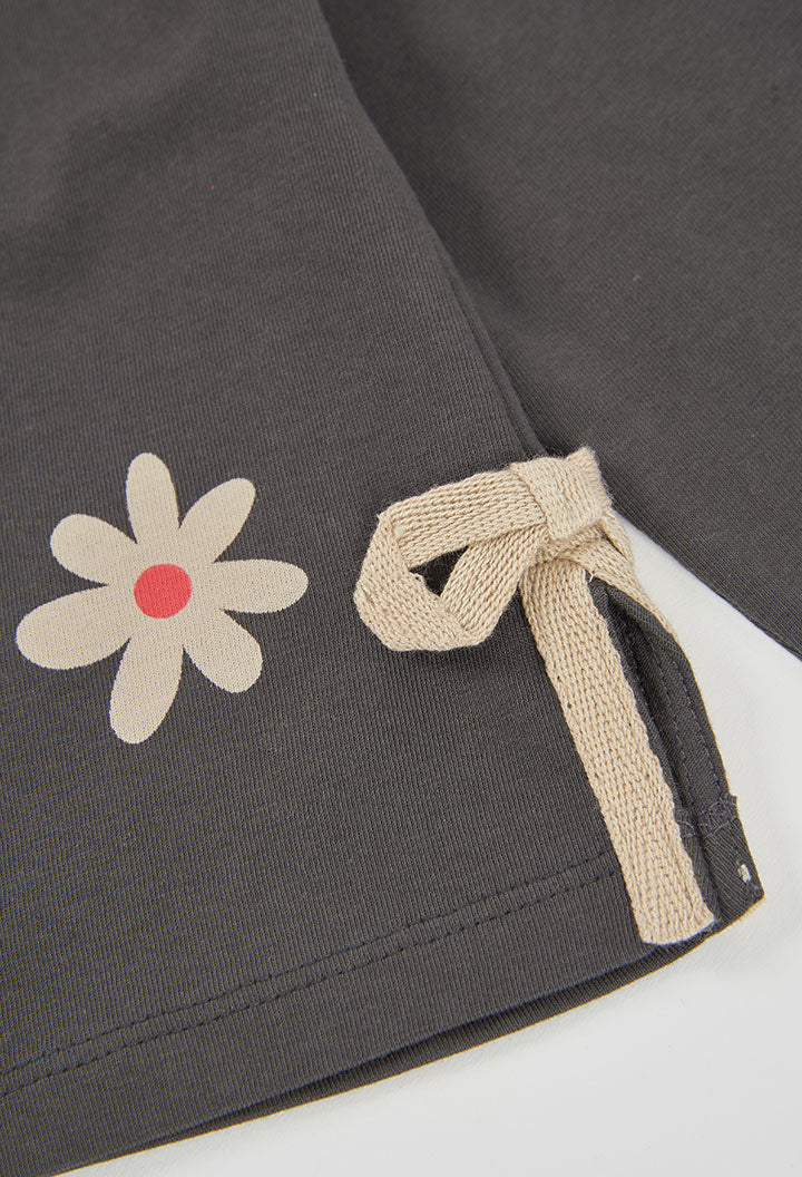 Maglietta Jersey Bambina Antracite Boboli