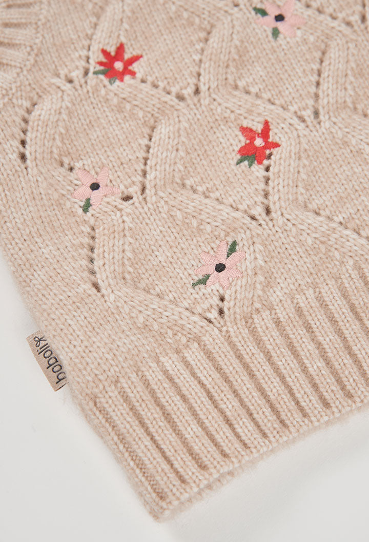 Gilet Maglia Bambina Crema Boboli