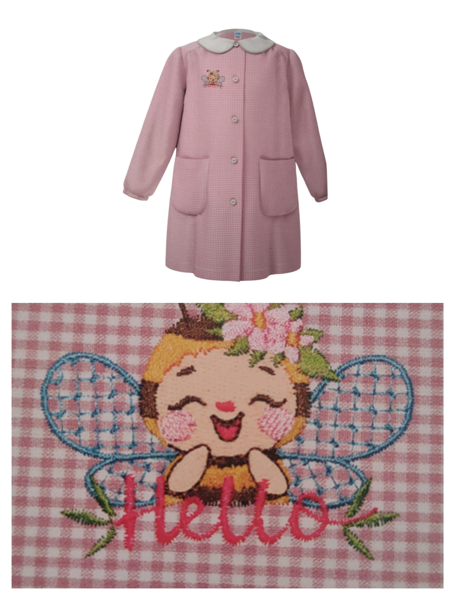 GREMBIULE BOTTONI ASILO FEMMINA APINA