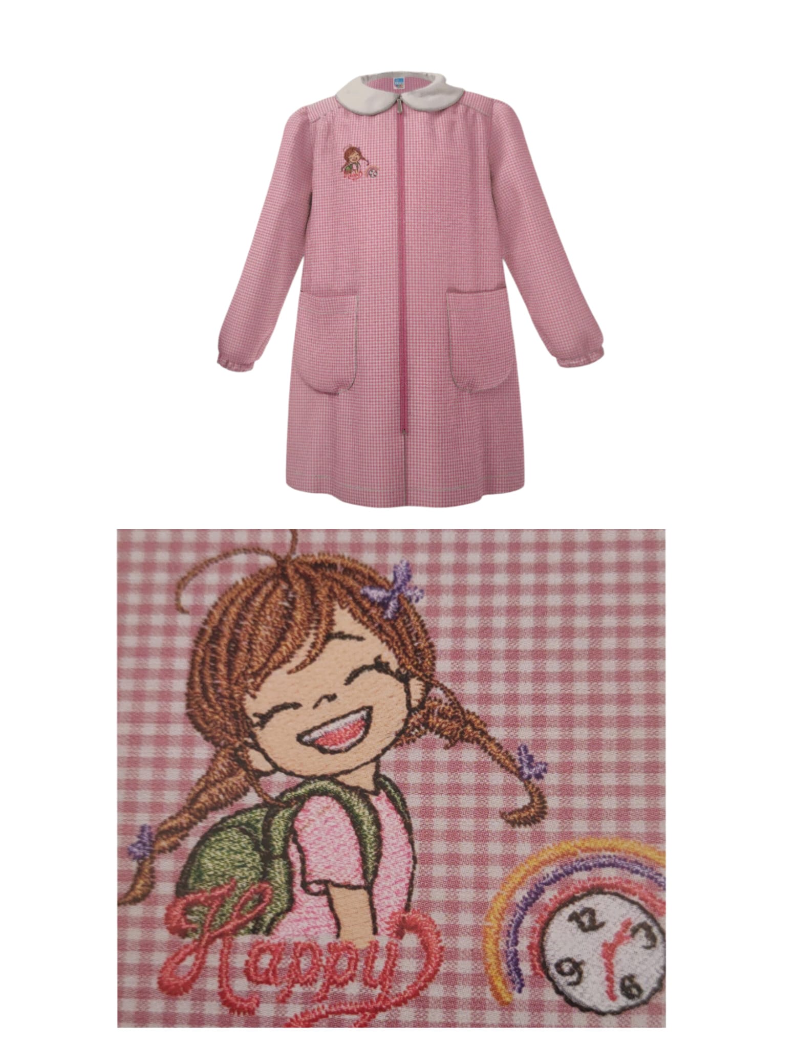 GREMBIULE CERNIERA ASILO FEMMINA BIMBA CON PALLONE