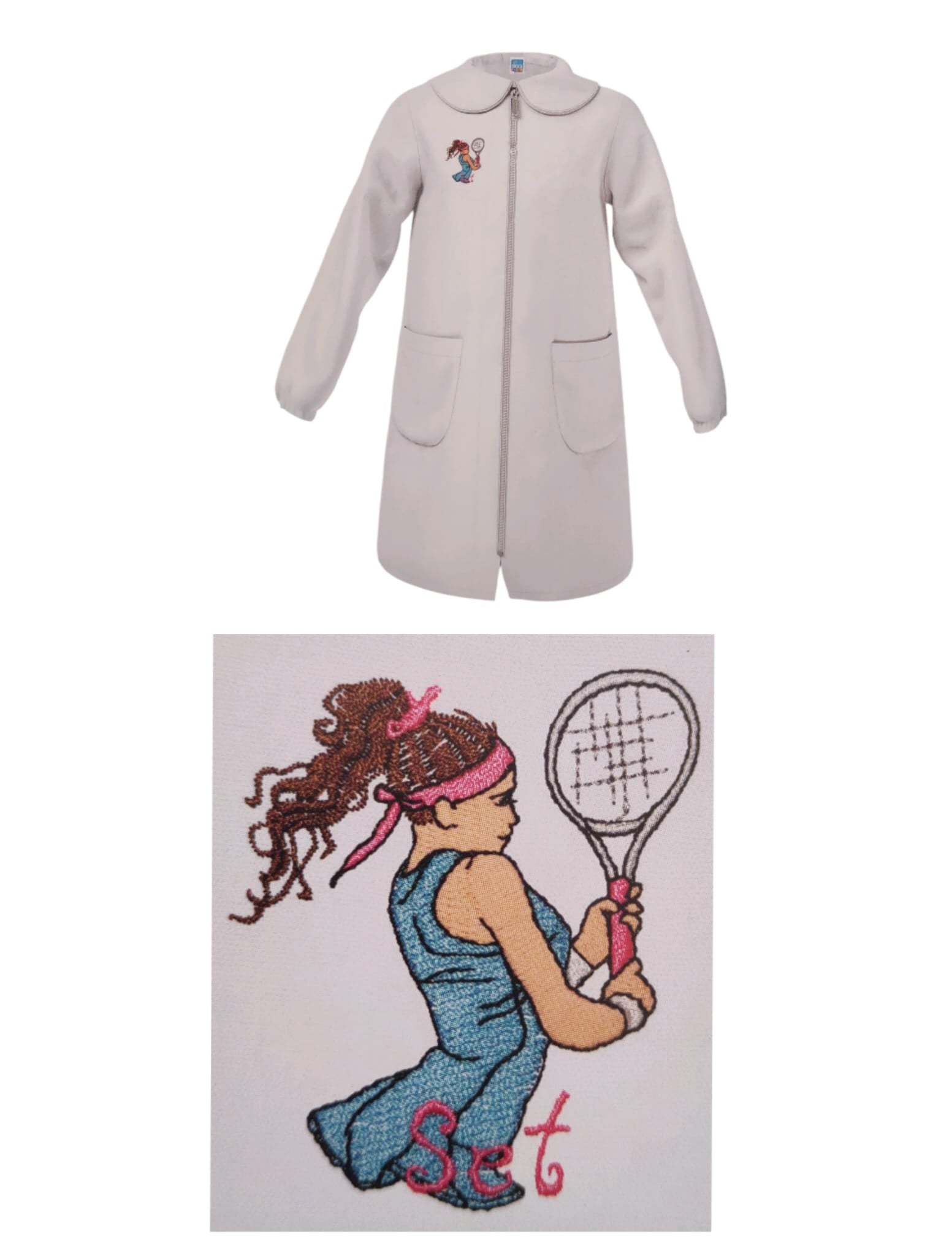 GREMBIULE CERNIERA SCUOLA FEMMINA TENNISTA