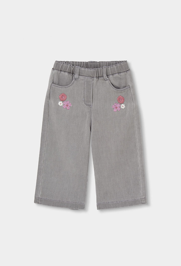 Pantaloni Denim Bambina Grigio Boboli