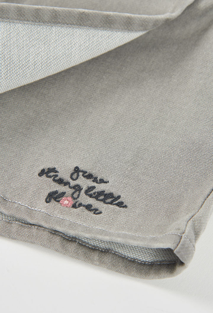 Gonna-short Denim Bambina Grigio Boboli