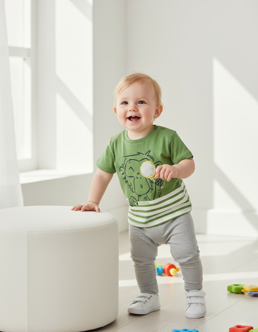 Maglietta jersey basic per bambini -BCI