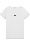T-shirt a Manica Corta con Logo Guess a Costine - Bambina
