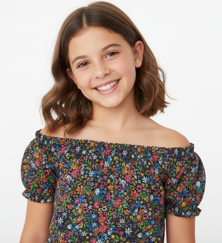 Maglietta jersey elastico per ragazza -BCI