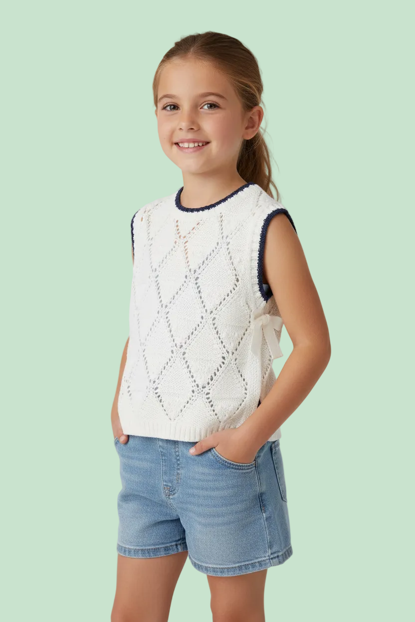 GILET MAGLIA PER RAGAZZA