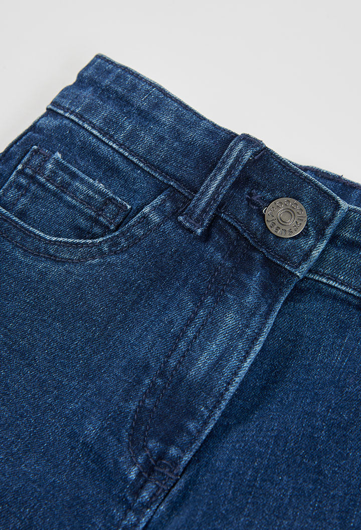 Pantaloni Denim Elastico Ragazza Azzurro Boboli
