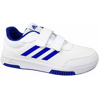 Scarpa Adidas Tensaur Bianche con Strisce Blu e Strappi - Bambino