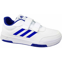 Scarpa Adidas Tensaur Bianche con Strisce Blu e Strappi - Bambino