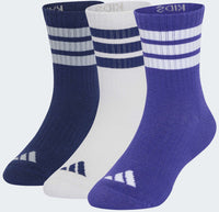 Calze Bambini a Righe Logo Grigio Blu Viola Adidas
