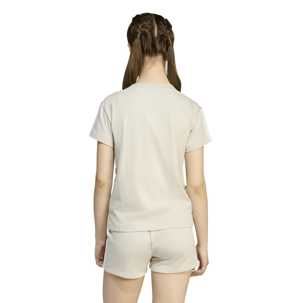 T-shirt Bambini e Ragazzi Logo Centrale Beige Adidas