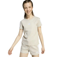 T-shirt Bambini e Ragazzi Logo Centrale Beige Adidas