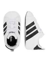 Scarpine Neonati Grand Court Bianco Nero Adidas