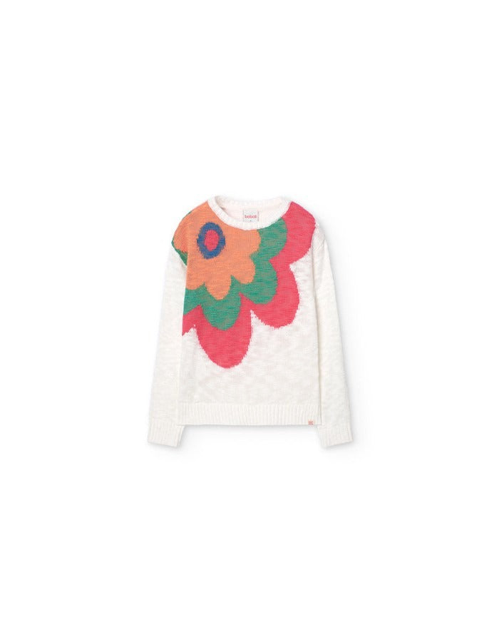 MAGLIONCINO BOBOLI CON FIORI RAGAZZA
