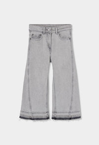 Pantaloni Denim Elastico Ragazza Grigio Boboli
