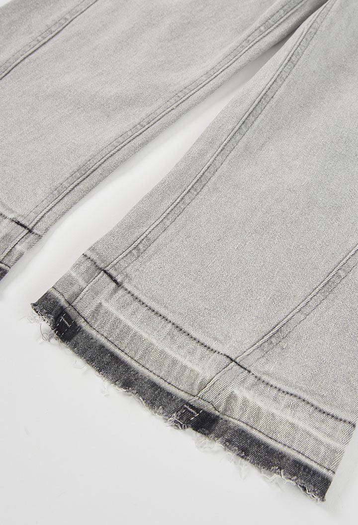Pantaloni Denim Elastico Ragazza Grigio Boboli