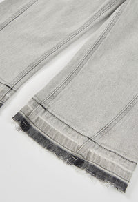 Pantaloni Denim Elastico Ragazza Grigio Boboli
