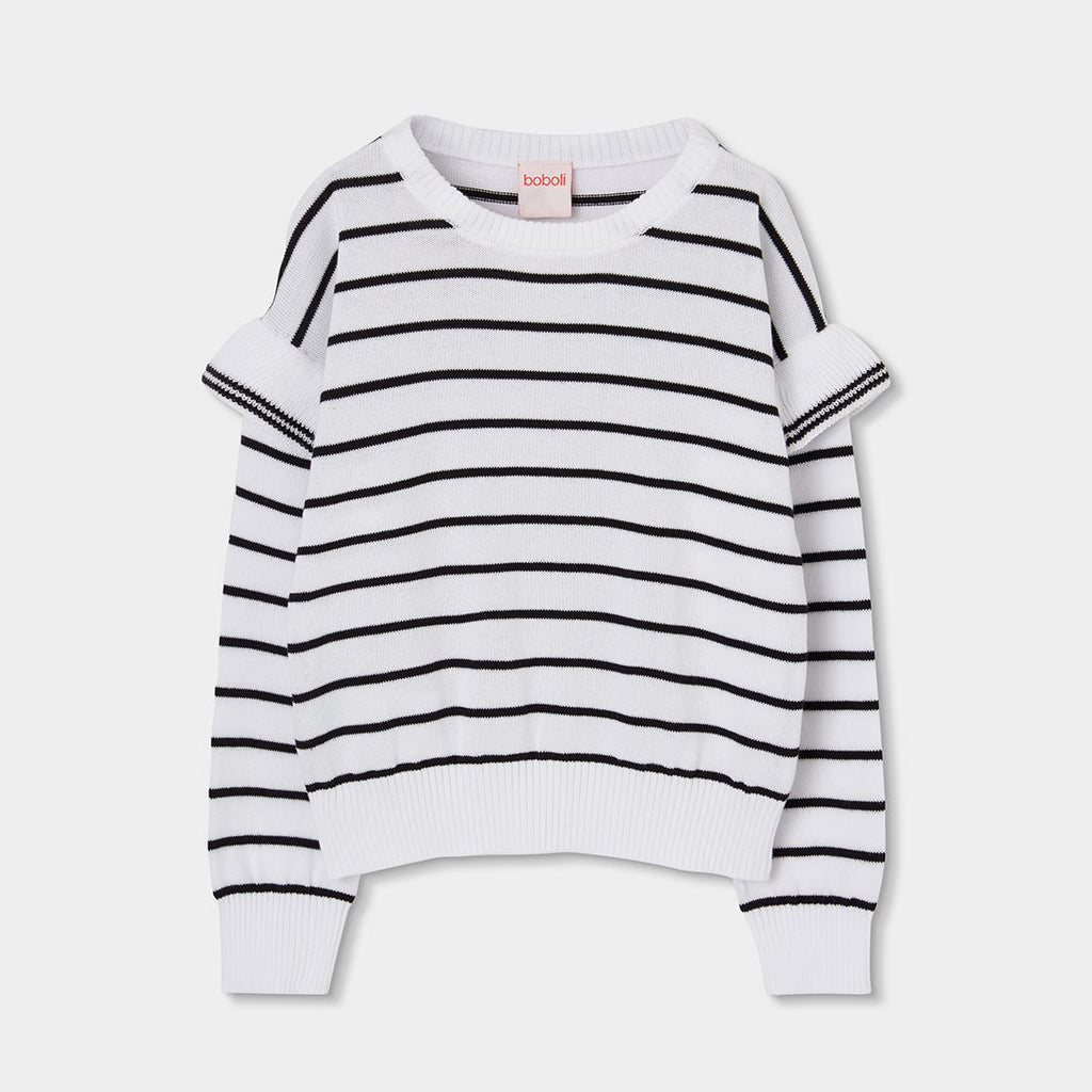 MAGLIONE MAGLIERIA A RIGHE PER RAGAZZA -BCI