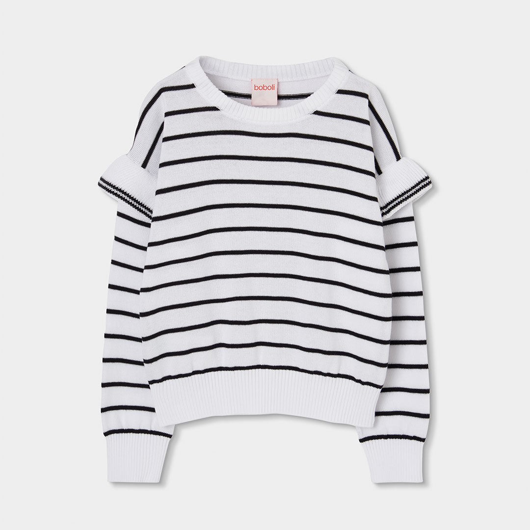 MAGLIONE MAGLIERIA A RIGHE PER RAGAZZA -BCI