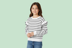 MAGLIONE MAGLIERIA A RIGHE PER RAGAZZA -BCI