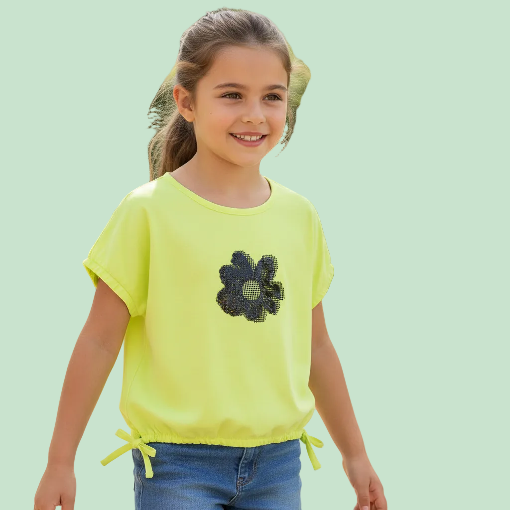 MAGLIETTA JERSEY ELASTICO PER RAGAZZA -BCI