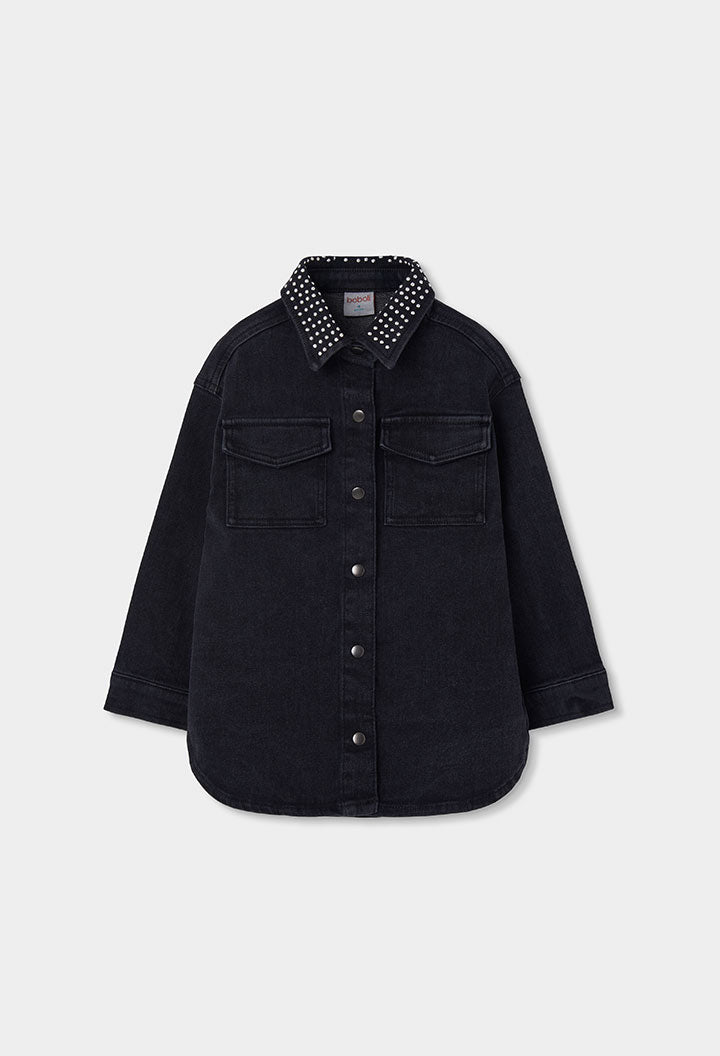 Vestito Denim Ragazza Nero Boboli