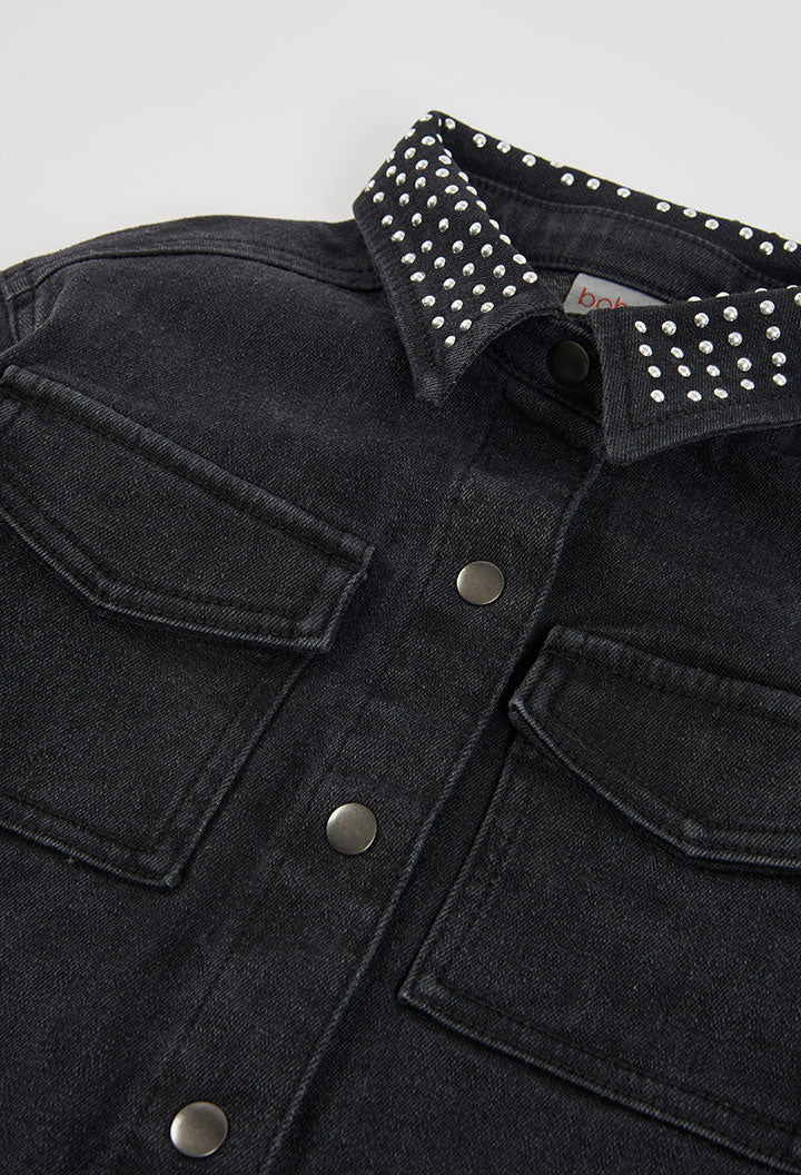 Vestito Denim Ragazza Nero Boboli