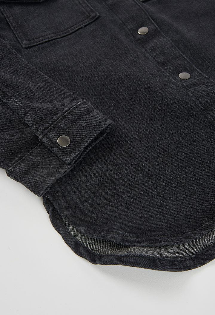 Vestito Denim Ragazza Nero Boboli