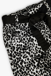 Pantaloni di Maglia per Bambina con Stampa in Bianco e Nero Boboli