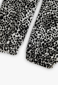 Pantaloni di Maglia per Bambina con Stampa in Bianco e Nero Boboli