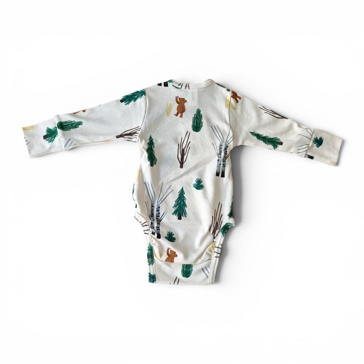 Body Incrociato Bosco Manica Lunga Wooly Organic - Neonati