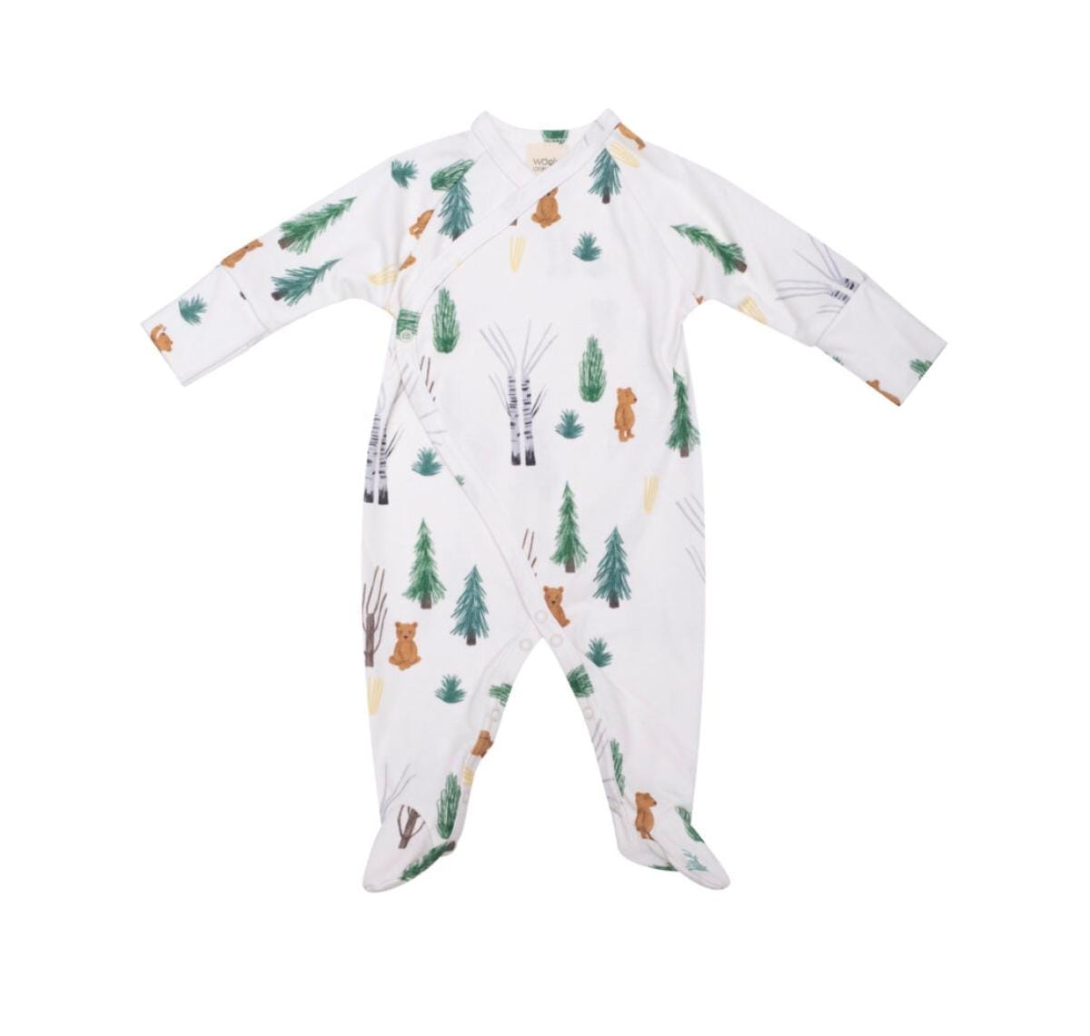 Tutina Incrociata Bosco Manica Lunga Wooly Organic - Neonati
