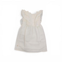 Abiti e vestiti Muslin Plumetis Dress With Ruffles - Gots Wooly Organic - Bambin