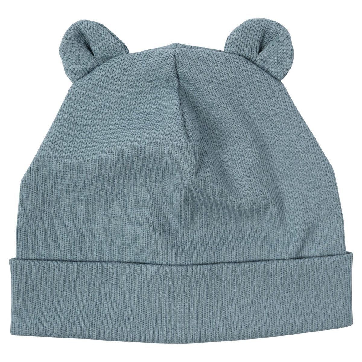 Berretto con Orecchie di Orsetto a Coste - Gots Wooly Organic - Neonati