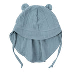 Cappello da Sole in Muslina con Orecchie di Orsetto - Gots Wooly Organic - Neona