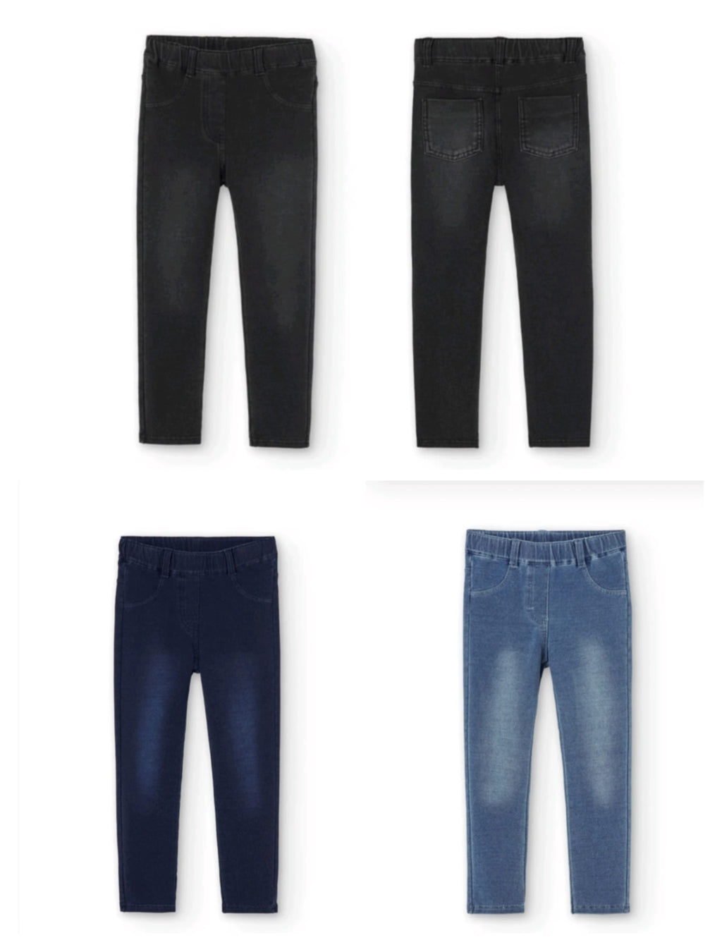 Pantaloni felpati denim per ragazza -BCI