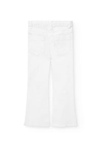 Pantaloni Svasati da Bambina e Ragazza di Colore Bianco Boboli