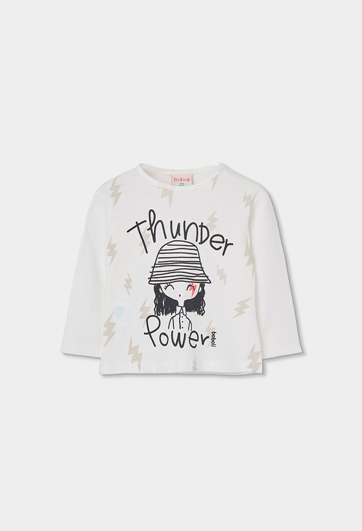 Maglietta Jersey Bambina Off White Boboli